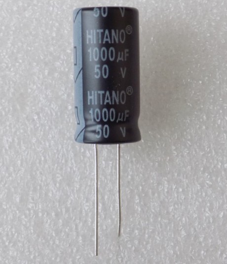 1000uf-50v Електролітичний конденсатор 1000uF 50V 105C ( 1000мкФ 50В 105град , 1000*50*105гр ) HITANO 13*25мм - Зображення 1
