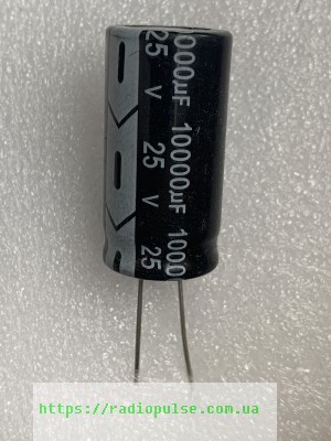 elektroliticheskij-kondensator-10000uf-25v Електролітичний конденсатор 10000uF 25V 105C ( 10000мкФ 25В 105град , 10000*25*105гр ) chong 18*35мм - Зображення 1