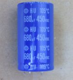 Електролітичний конденсатор 680uF 450V 105C ( 680мкФ 450В 105град , 680*450*105гр ) жорсткі виводи 30*55мм - Зображення 2