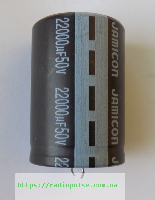 kondensator-22000uf-50v Електролітичний конденсатор 22000uF 50V 85C ( 22000мкФ 50В 85град , 22000*50*85гр ) Jamicon 35*50мм - Зображення 1