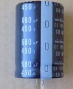 Електролітичний конденсатор 680uF 450V 105C ( 680мкФ 450В 105град , 680*450*105гр ) жорсткі виводи 30*55мм