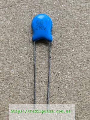 kondensator-diskovyj-680mkf-2000v Конденсатор дисковий 680pF(2000V) Y5P 10% - Зображення 1