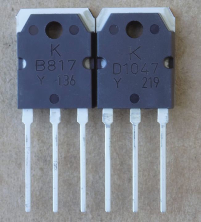 tranzistor-2sd1047-2sb817 Транзистор 2SD1047+2SB817 ( D1047+B817 , KTD1047+KTB817 ) оригінали , TO-3P - Зображення 1