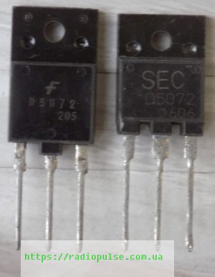tranzistor-2sd5072-original-demontazh Транзистор 2SD5072 оригінал демонтаж - Зображення 1