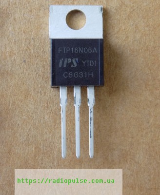tranzistor-ftp16n06a Транзистор FTP16N06A оригінал, TO220 - Зображення 1