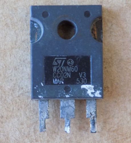 tranzistor-stw20nm60-w20nm60 Транзистор STW20NM60 ( W20NM60 , STW20NM60FD , W20NM60FD ) оригінал демонтаж, TO247 - Зображення 1