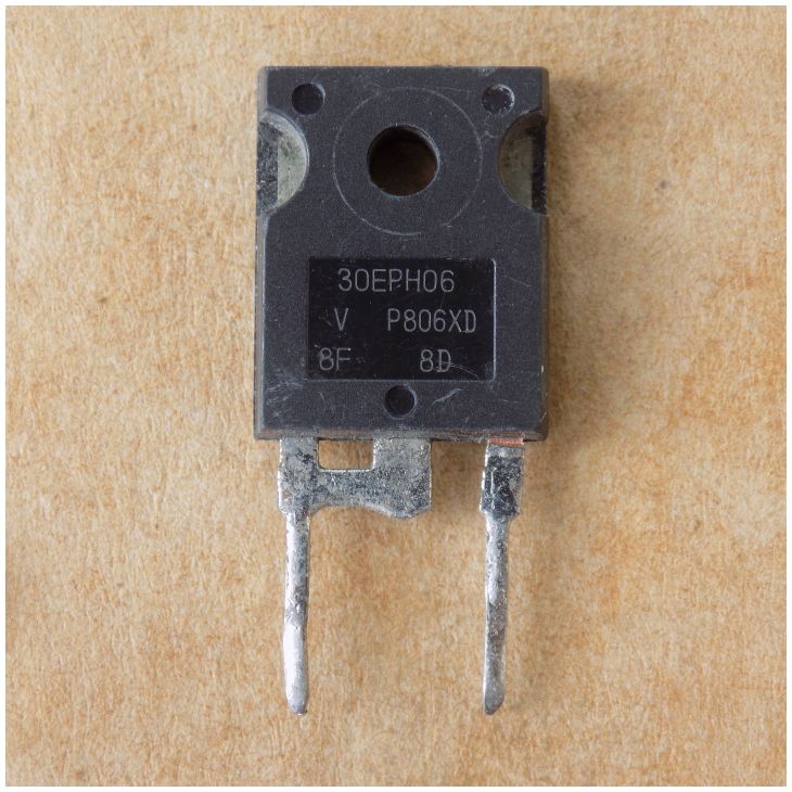 diod-30eph06 Діод 30EPH06 оригінал демонтаж (заміна для SDUR1560W )(600V,30A) , TO247-2pin - Зображення 1