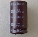Електролітичний конденсатор 560uF 450V 105C ( 560мкФ 450В 105град , 560*450*105гр ) жорсткі виводи 30*50мм - Зображення 2
