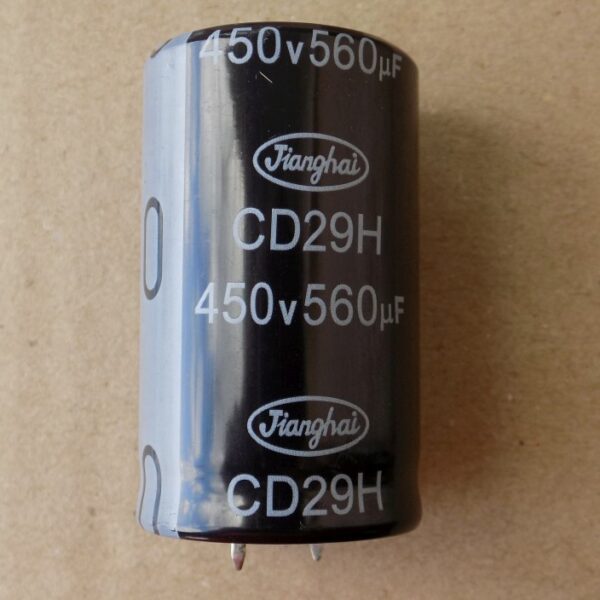 Електролітичний конденсатор 560uF 450V 105C ( 560мкФ 450В 105град , 560*450*105гр ) жорсткі виводи 30*50мм