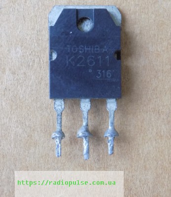 tranzistor-2sk2611 Транзистор 2SK2611 оригінал демонтаж(900V,9A,150W) , TO3P - Зображення 1