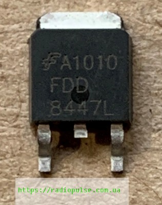 tranzistor-fdd8447l Транзистор FDD8447 ( FDD8447L ) (40V,50A,44W,0.01R) , D-Pak - Зображення 1