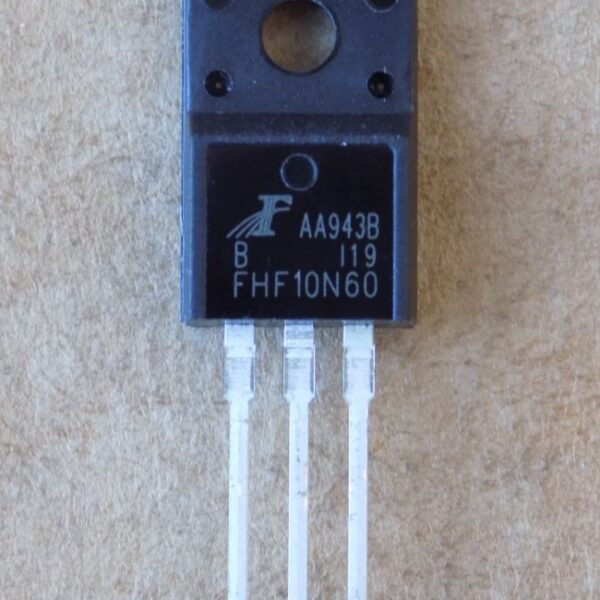 Транзистор FHF10N60 оригінал ( Заміна для FQPF10N60C , FDPF10N60NZ , TMPF10N60 , RS10N60F , TSF10N60M , TF10N60 , AOTF10N60 , HM10N60F , 10NM60N , STP10NM60N , STF10NM60N , IPA50R800CE , 2SK2645 ), TO220F