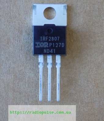 tranzistor-irf2807-e1677249533165 Транзистор IRF2807 оригінал (75V,82A,230W,0.013R) - Зображення 1