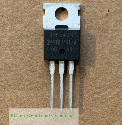 tranzistor-irf540n Транзистор IRF540N оригінал (100V,28A,150W) , TO220 - Зображення 1