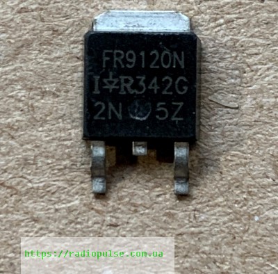 tranzistor-irfr9120n Транзистор IRFR9120N ( IRFU9120N ), D-PAK (100V;5.6A;0.6 Ohm) - Зображення 1