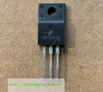 tranzistor-irfs640b Транзистор IRFS640B ( заміна для IRFS640A , IRFS630A , IRF630MFP ) , TO220F - Зображення 1