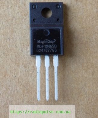 tranzistor-mdf11n65b-e1679491359572 Транзистор MDF11N65B оригінал ( MDF11N65BTH , 11N65 )( заміна для MMF65R600Q , 65R600Q , SMK0965G , SMK0965F , FQPF11N40C ) , TO220F - Зображення 1