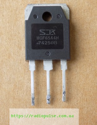 tranzistor-mgf65a4h IGBT-транзистор MGF65A4H ( MGF65A4L ) оригінал демонтаж , TO-3P - Зображення 1