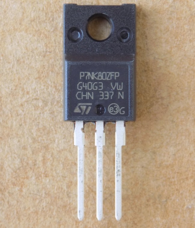 tranzistor-stp7nk80zfp Транзистор STP7NK80ZFP оригінал (800V,7A) - Зображення 1