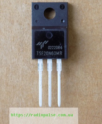 tranzistor-tsf20n60mr Транзистор TSF20N60MR ( заміна для TSF20N50MR , STP20NM60FP , FQPF20N60 , HM20N60F , SIHP15N60E , JS60R380F , 60S380CE , IPAW60R380CE , R6020ANX , SVF20N60F , K18A60V , TK18A60V , FCPF20N60 , FQPF20N60C ) оригінал , TO220F - Зображення 1