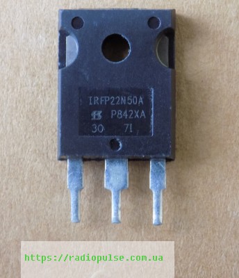 tranzistor-irfp22n50a-irfp22n50 Транзистор IRFP22N50A ( IRFP22N50 ) оригінал демонтаж (500V,22A,277W,0.23R) , TO247 - Зображення 1
