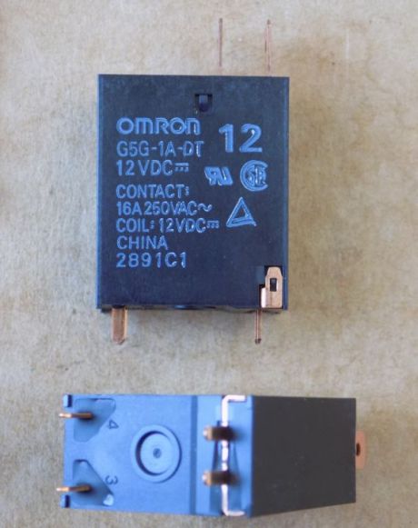 rele-g5g-1a-dt-12vdc Реле OMRON G5G-1A-DT-12VDC (16A/250VAC) - Зображення 1