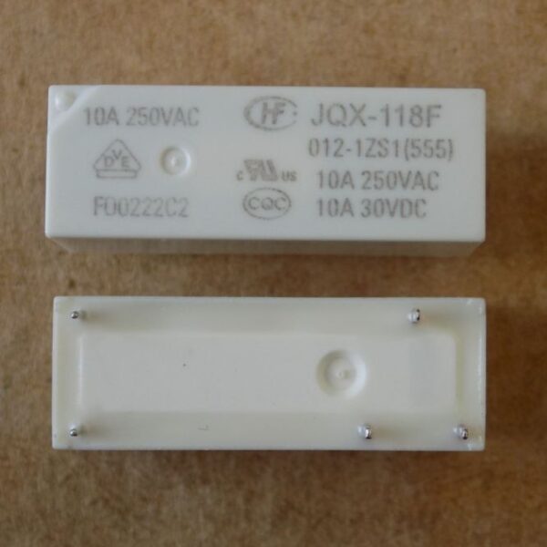 Реле JQX-118F-012-1ZS1G ( HF118F-012-1ZS1T , RY613012 , RY211012 , RY212012 , G6RN-1-12VDC , RM96P , AZ6962-1CE-12D , E3242-00-A ) 12VDC (10A/250VAC)   28*10*12
