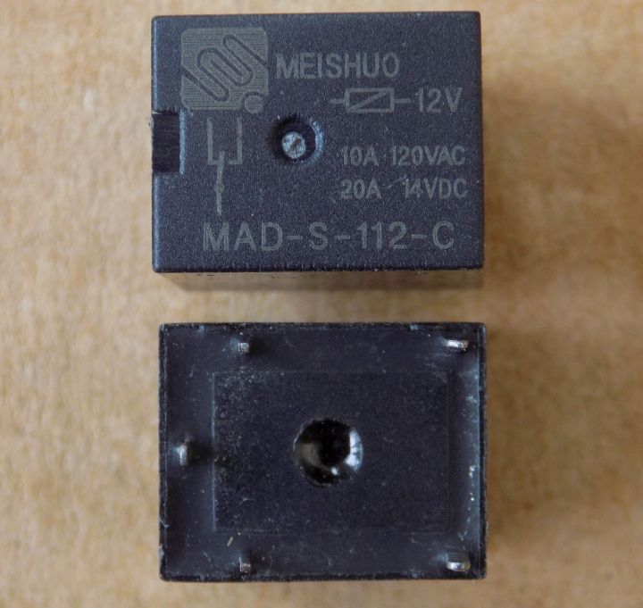 rele-mad-s-112-c Реле MAD-S-112-C ( MAD-S-112C )( заміна для SRA-12VDC-CL , 895-1C-C , JM-SH-112D , YQ501-S-112D , YL318-DC12V-C , T78-1C , RAM-12 , TRKM S-Z , SARD-S-112D , HLS-T78-DC12V-C , HTV6-DC12V-SH ) міні , обмотка на 12V , один перекідний контакт 20A/14V , 5pin, 15*12*13мм - Зображення 1