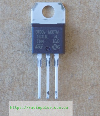 simmistor-btb06-600tw Сімістор BTB06-600TW оригінал ( заміна для BTB04-600T ), TO220 - Зображення 1