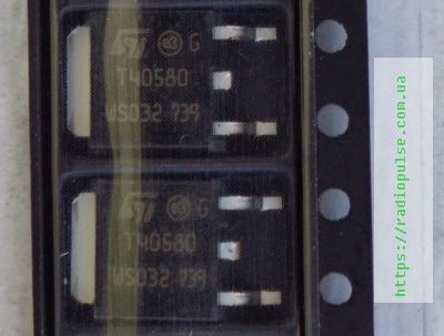 simmistor-t405-800b-rotated-1 Сімістор T405-800B ( T405-800 , T40580 , T405Q-600B, T405Q-600H ) , D-PAK - Зображення 1