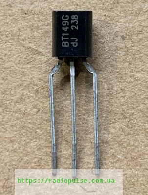tiristor-bt149g Тиристор BT149G (600V,0.5A,50мкА)(Заміна для BT149D ) , to92 - Зображення 1
