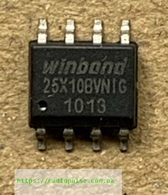 mikroshema-25x10bvn Мікросхема 25X10 ( W25X10BVNIG ) , smd 8pin - Зображення 1