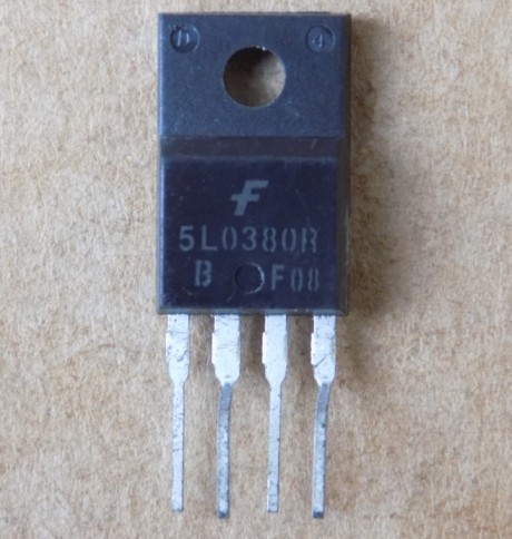 mikroshema-5l0380r-ka5l0380r Мікросхема KA5L0380R ( 5L0380R ) оригінал, TO220-4 - Зображення 1
