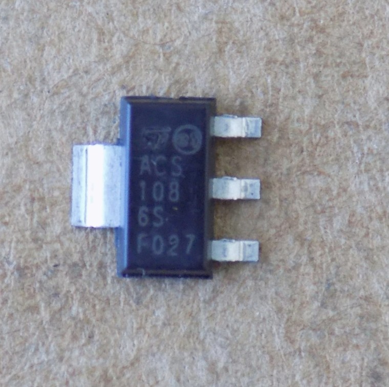 mikroshema-acs108-6sn Мікросхема ACS108-6SN оригінал ( ACS1086SN , ACS108-6S , ACS108 , ACS1086S ) , sot223 - Зображення 1