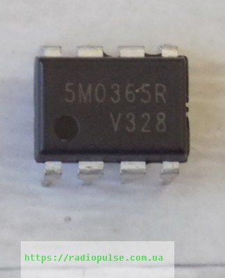 mikroshema-ka5m0365rn-5m0365r-dip8 Мікросхема KA5M0365RN ( 5M0365R ) , DIP8 - Зображення 1
