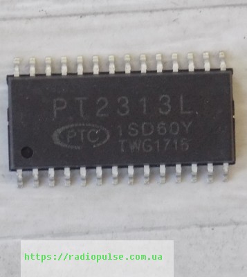 mikroshema-pt2313l-smd-sg2313 Мікросхема PT2313L ( заміна для TM2313 , GS2313 , SG2313 ) , SOP-28 - Зображення 1