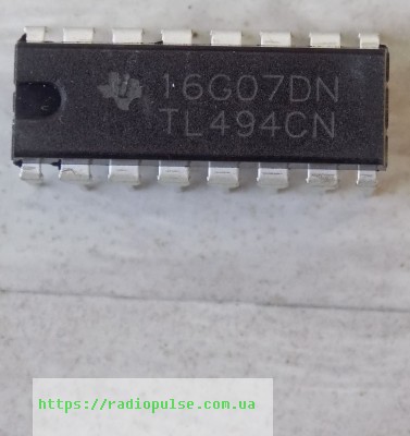 mikroshema-tl494cn Мікросхема TL494CN оригінал ( заміна для TL494L , DBL494 , KIA494 ) , DIP16 - Зображення 1