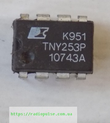 mikroshema-tny253pn Мікросхема TNY253PN демонтаж, DIP8 - Зображення 1
