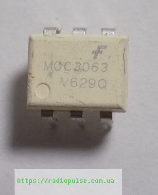 optron-moc3063 Оптрон MOC3063 ( EL3063 , CT3063 ) , DIP6 - Зображення 1