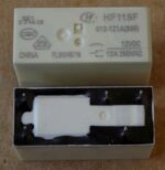 Реле HF115F-012-1Z1A ( заміна для HF115F-012-1ZS1 , H1CA012V , HLS-14F1L-DC12V-C , JQX-14FB-12VDC-1CS , HK14F-DC12V-SHG )(12А/250VDC) обмотка на 12V , 1 група на перемикання , 28*12*15мм