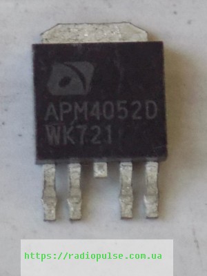 tranzistor-apm4052d Транзистор APM4052D ( APM4052DU ) (40V,7.5A,6A) , TO252 - Зображення 1