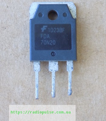 tranzistor-fda70n20 Транзистор FDA70N20 ( 70N20 ) оригінал демонтаж(200V,70A) , TO-3P - Зображення 1