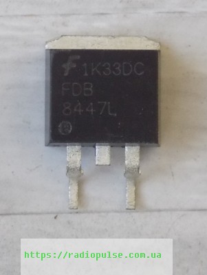 tranzistor-fdb8447l Транзистор FDB8447L оригінал (40V,50A,60W,0.0085R) , D2PAK - Зображення 1