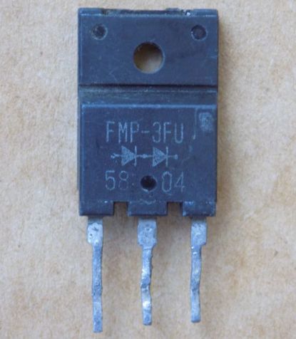 diod-fmp-3fu Діод FMP-3FU оригінал демонтаж , TO-3PF-3pin (демпферні діоди)( Заміна для FMV-3GU ) - Зображення 1