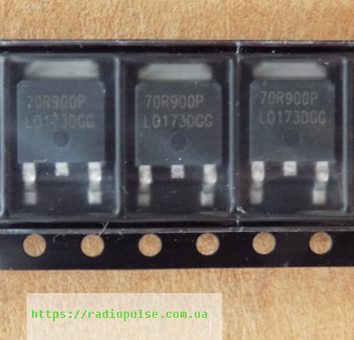 tranzistor-70r900p-mmd70r900prh Транзистор 70R900P оригінал( 70R900P7 , MMD70R900PRH ), D-PAK (700V,5A,0.9R) - Зображення 1