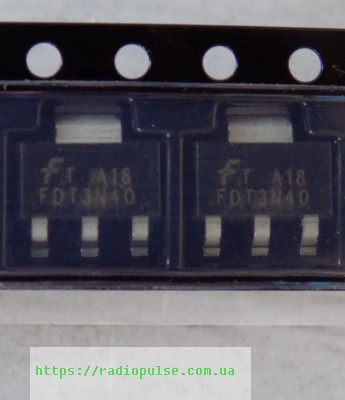 tranzistor-fdt3n40 Транзистор FDT3N40 (400V,2A,3.4R) , sot223 - Зображення 1