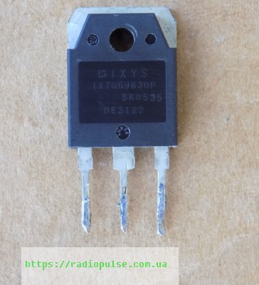 tranzistor-ixtq69n30p Транзистор IXTQ69N30P оригінал демонтаж(Заміна для FDA69N30 )(300V,69A) , TO-3P - Зображення 1