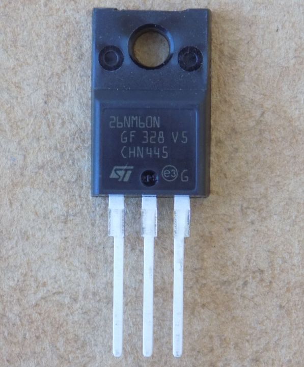 tranzistor-stf26nm60n-to220f Транзистор STF26NM60N ( 26NM60N , ST26NM60N , ST26N60M2 ) оригінал (Заміна для STF25NM60N , STF21NM60N ), TO220F - Зображення 1