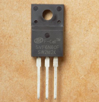tranzistor-svf6n60f Транзистор SVF6N60F оригінал ( заміна для STP6NK60ZFP , FQPF6N60C , SSS6N60A , HM6N60F , 2SK1118 )(600V,6A ) , TO220F - Зображення 1