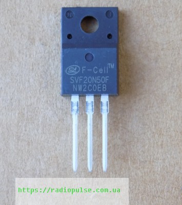 tranzistor-svf20n50f Транзистор SVF20N50F оригінал, TO220F(20A,500V,0.2R) - Зображення 1